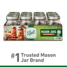 Ball Regular Mouth 16 Oz Pint Mason Jars With Lids   Bands  12 Count