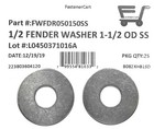  25  1 2 Id X 1-1 2 Od Stainless Steel Fender Washer Large Od Washers Ss 18-8