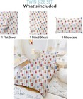Kids Twin Sheet Set - Fitted  Top Sheet  Pillowcase