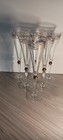 Set Of Six Godiva Millennium Champagne Flutes 24k Accents 10 25in Tall France
