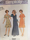 Simplicity 6613 Dress Sewing Pattern Ladies 10 12 Vtg 70s Maxi Evening Flutter