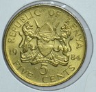 Kenya 1984 Daniel Toroitich Arap Moi 25 Cents Lions Animal President Of Kenya 19