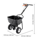 Walk-behind Spreader  60 Lbs Capacity  Push Spreader With Hopper Grate adjustabl
