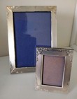 Italian 925 Sterling Silver Photo Frame   Small Matching Frame Unmarked Vintage 