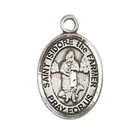 Sterling Silver Saint Isidore The Farmer Medal 24  Endless Chain Necklace W  Box