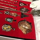 15pcs Harry Potter Series Cosplay Wands Badges Ring Necklace Sets Kid Gifts