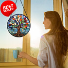 Tree Of Life Stained Glass Suncatcher 7 8  Colorful Window Hanging Decor - Us