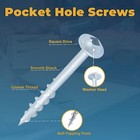  500  Combo Drive Washer Head 8 X 1-1 4 Pocket Hole Screws Coarse Wood Screw  8