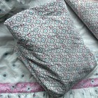 Pottery Barn Kids 3 Pc Set Brooklyn Ruffle Crib Skirt Fitted Sheet Ribbon Board