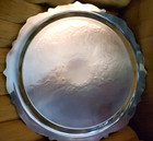 Towle Sculptured Silverplate Old Master Scrolled Edge 14 75   Round Tray