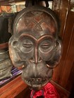 Massive Antique African Congo Chokwe Wood Carved Mask -museum Surviving Artifact