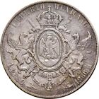 Mexico 1 Peso Mo 1866 Empire Of Maximilian  Toning  Km  388 1