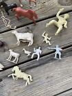 Vintage Louis Marx Figure Horse Blue Grey Plastic Lot Animal 50   s 60   s Breyer