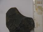 Large Unusual Vintage Wood Metal Letterpress Printer Block  Boxer With Speedbag