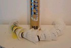 12 X White Feather Birdies Badminton Game Training Shuttlecocks Ball Eriko 708 