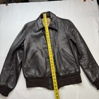 Vintage 1940s-1950s Brown Horsehide Leather Jacket With A Talon Zipper Sz Medium