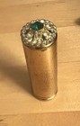 Vtg Warren Gold Rhinestone Cutex Red Hot Stay Fast Lipstick Holder Tube 1950s