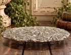 Vintage Godinger Silver Plated Grapevine Trivet Grape Leaf Ornate Footed