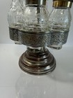 Antique 19thc Fraget Warszawa Silver Plated Cruet Set 6 Glass Bottles 1800   s