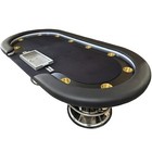 Ids 96  10 Player Knight B Texas Led Poker Table With Chip Tray Dropbox