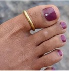 Women s 925 Silver Metal Big Toe Adjustable Toe Ring 14k Yellow Gold Plated