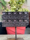 Vintage Wooden Hand Carved Indian Textile Floral Hand Printing Block With Stand