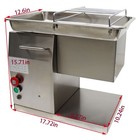 110v Commercial Electric Meat Slicer 5mm Blade Beef Pork Cutter 200kg h 650w