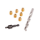 E-z Lok 400-m5 Threaded Inserts For Wood  Installation Kit  Brass  Includes M5