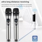 Microphone System Pro Uhf Wireless Set Dual Handheld Rechargeable Karaoke Kit Us