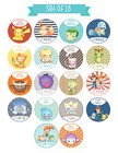 Pokemon Themed Baby Monthly Milestone Stickers - Video Gamer Game Keepsake