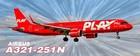 Play Airlines Airbus A321-251n Handmade 2  X 5  Fridge Magnet  pmt1811 