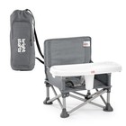 Bright Starts Pop    n Sit Portable Booster Seat - 3-in-1 Travel High Chair  Grey