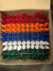 Vintage  new  1970 s Christmas Light Bulbs C6 Set Of 100 - 5 Colors