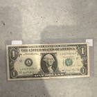  1 Federal Reserve Note Off-center Back Error   Cutting Error
