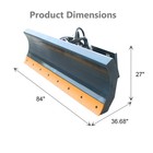 84   6 Way Dozer Blade Hydraulic Skid Steer Attachment   Remote Free Shipping