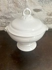 Antique French White Ironstone Soup Tureen Keller   Gu  rin Lun  ville 1880-1920