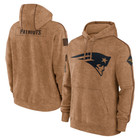 2023 Men s Brown Salute To Service Sideline Therma Pullover Hoodie Sweatshirt K6