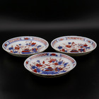 Set 3 Matching Antique 18thc Chinese Qing Qianlong Imari Porcelain Saucer Dish