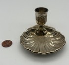 Beautiful Rare Vintage Antique Sterling Silver Shell Candle Holder W  Markings