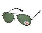 Ray-ban Sunglasses Rb3025 Aviator Classic Black Frame Polarized Green Lens 58mm