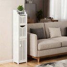 New Cozy Slim Pvc Bathroom Storage Unit Toilet Paper Holder Narrow Cabinet Stand