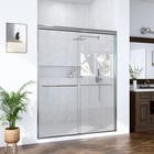 56 -60 w 72  H Semi-frameless Double Sliding Shower Door  Bypass Shower Door