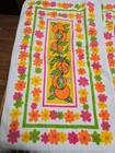 3 Vintage  Spring Garden Hand  Towels In Great Shape