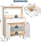 Fluted Sideboard Buffet Cabinet With Storage Small Coffee Bar Cabinet