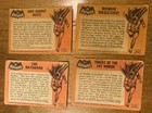 1966 Topps Batman Black Bat Four Card Lot In Poor Condition     s 31  38  46    53