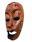 13x7 Hand Carved Vintage Wooden Masks Antique Wall Decor Hanging Wood Tribal Art