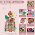 Katumo Bird Toys  Parrot Grass Basket And Shredding Foraging For Parakeets  Cock