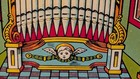 J Chein Antique Vintage Tin Litho Wind-up Cathedral Church Pipe Organ Toy Works 