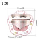 17 Keys Thumb Piano transparent Pink Flower Portable Finger Piano With Carry Box