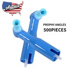 100 500pcs Dental Disposable Prophy Angle Prophy Angles Firm Soft Cup Green blue
